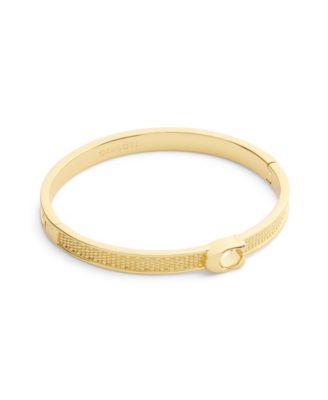 Браслет COACH Gold Signature C, текстурированный
