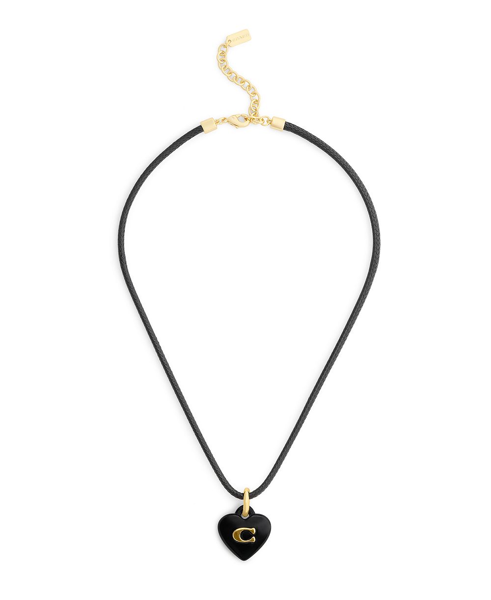 Подвеска COACH Black Signature C Resin Heart