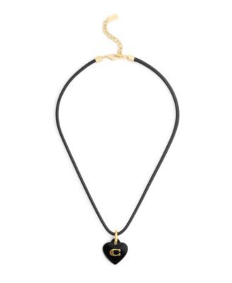 Подвеска COACH Black Signature C Resin Heart