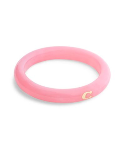 COACH Pink Signature C Resin Bangle Bracelet