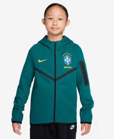 Nike Худи Tech Fleece для мальчиков и девочек Green Brazil National Team