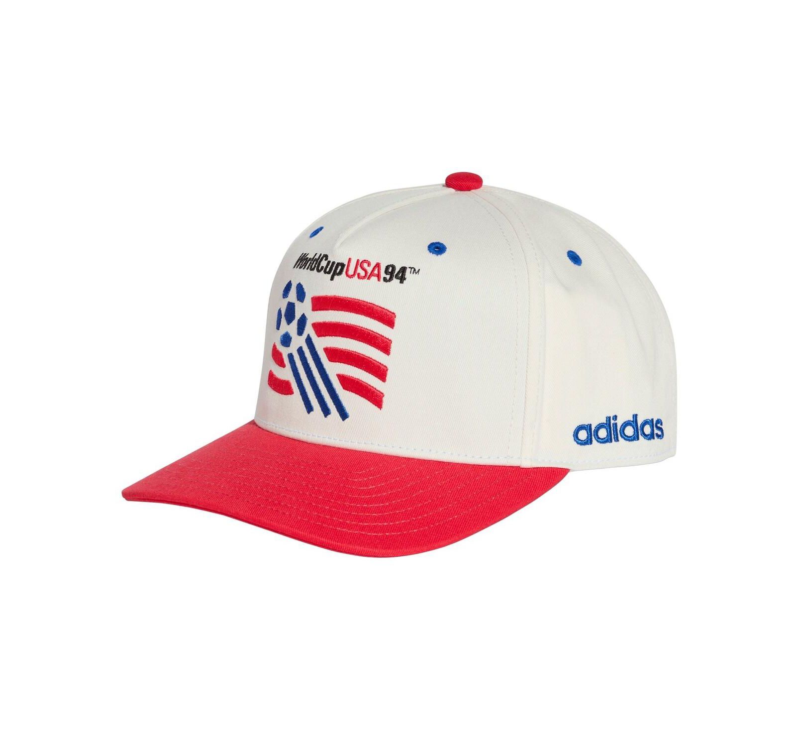 adidas Мужская и Женская кепка USMNT 1994 World Cup Graphic Adjustable, White/Red
