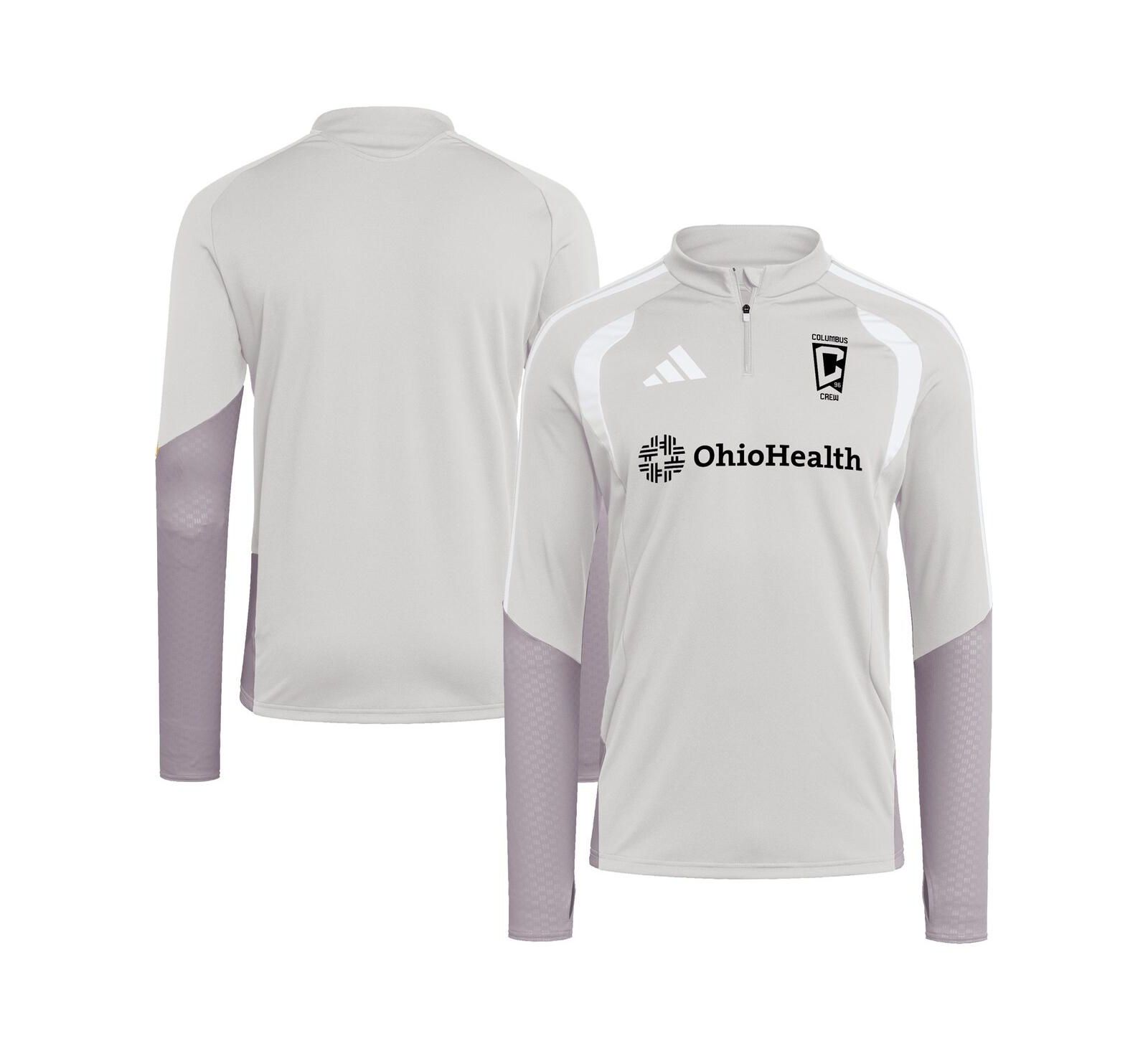 Adidas Men's Silver Columbus Crew 2026 Tiro Competition Quarter-Zip Training Sweatshirt