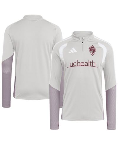 Мужская серебристая тренировочная толстовка Adidas Colorado Rapids 2026 Tiro Competition на молнии