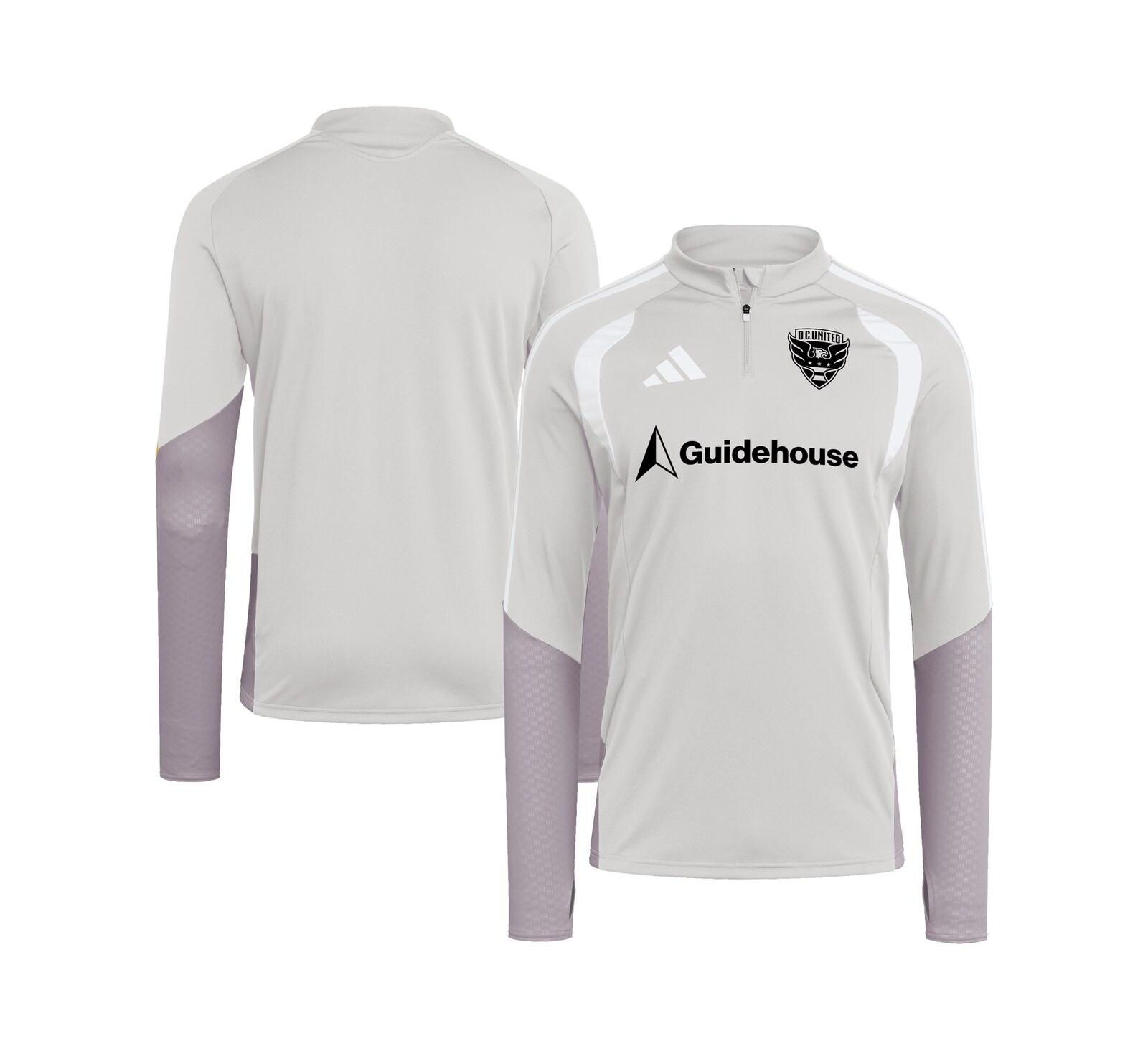 Adidas Men's Silver D.C. United 2026 Tiro Competition Quarter-Zip Training Sweatshirt