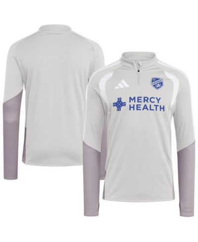 Мужская спортивная кофта adidas FC Cincinnati 2026 Tiro Competition Quarter-Zip Silver