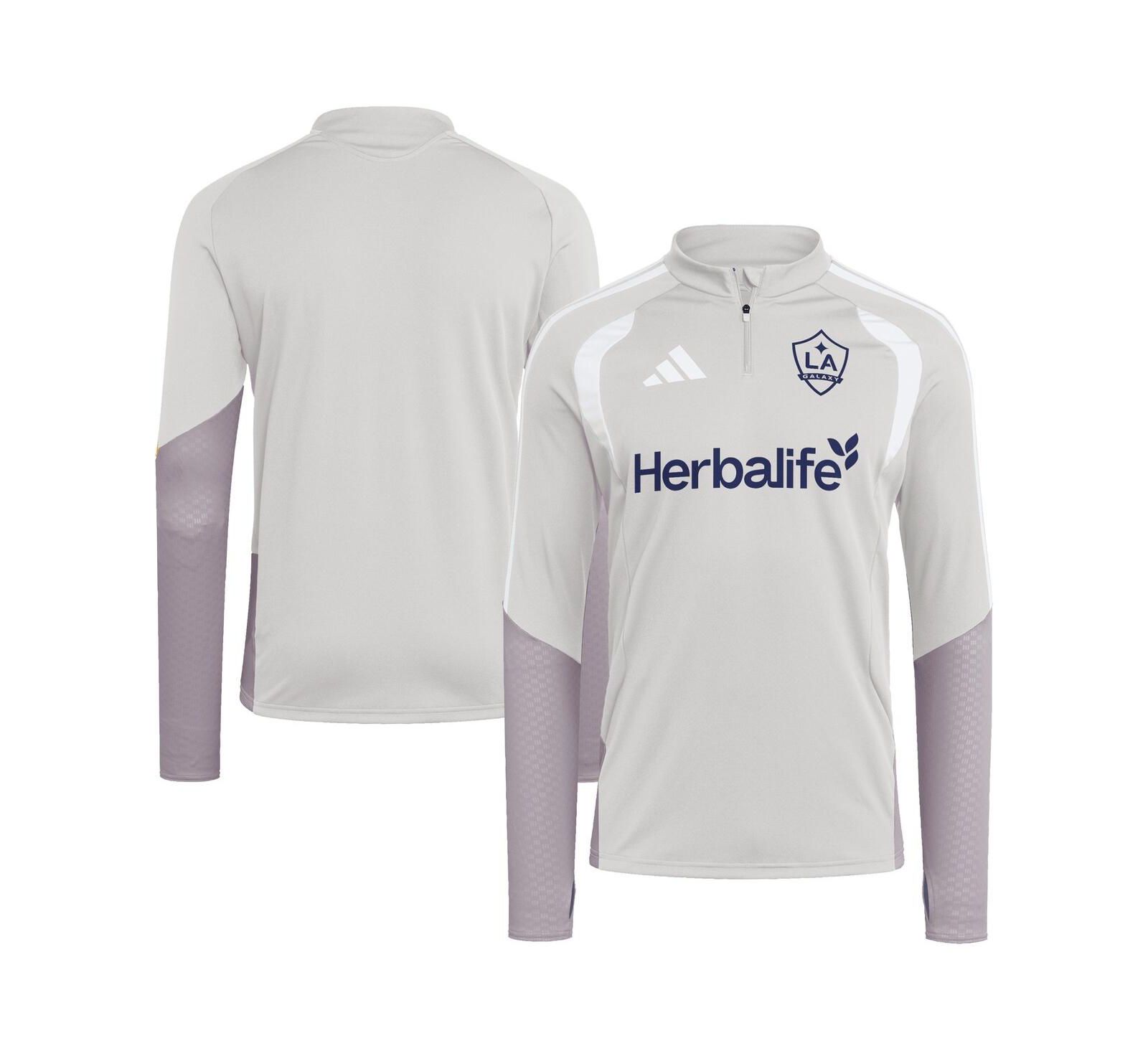 Adidas Men's Silver LA Galaxy 2026 Tiro Competition Quarter-Zip Training Sweatshirt