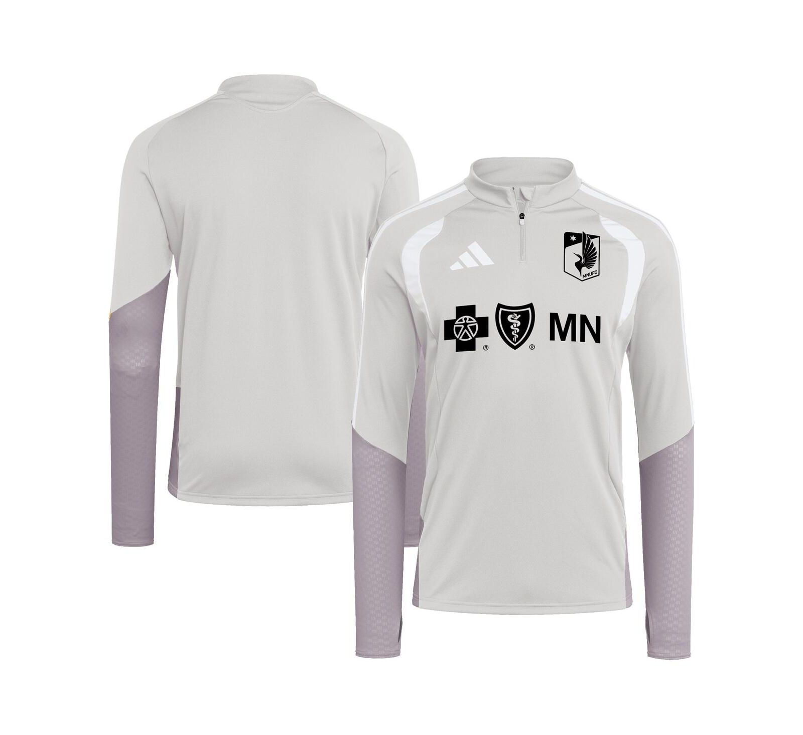 Adidas Men's Silver Minnesota United FC 2026 Tiro Competition Quarter-Zip Training Sweatshirt