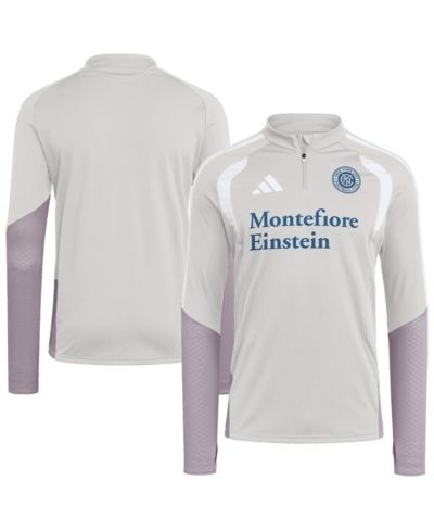 Adidas Мужская тренировочная толстовка Silver New York City FC 2026 Tiro Competition Quarter-Zip