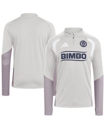 Мужская спортивная толстовка Adidas Philadelphia Union 2026 Tiro Competition Quarter-Zip, серебристая
