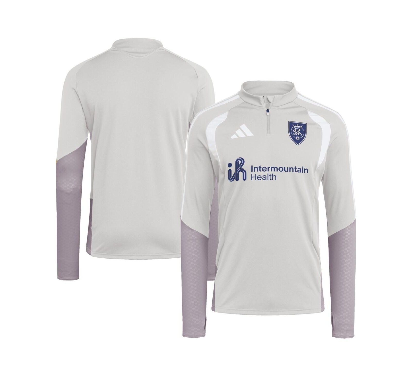 Adidas Men's Silver Real Salt Lake 2026 Tiro Competition Quarter-Zip Training Sweatshirt
