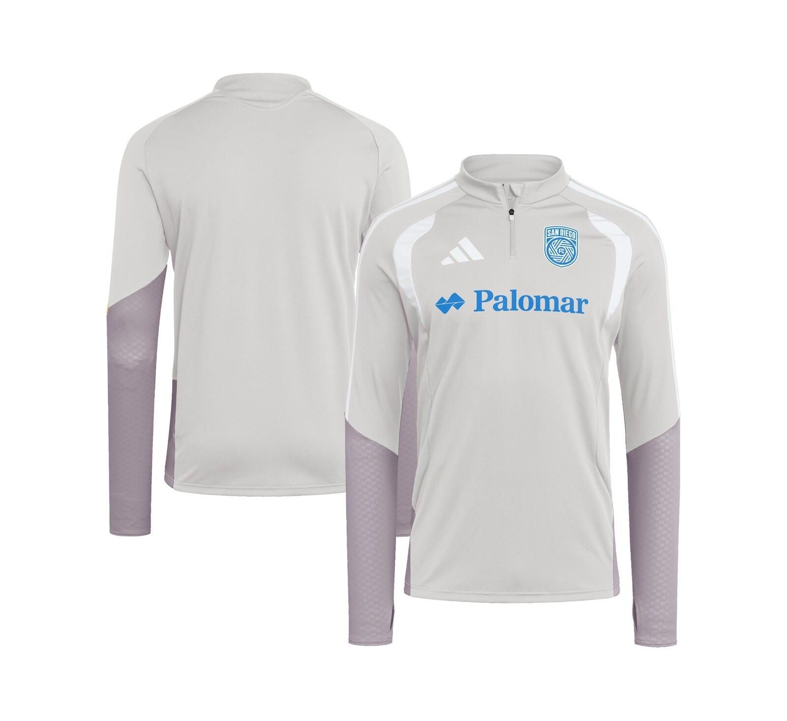 Adidas Men's Silver San Diego FC 2026 Tiro Competition Quarter-Zip Training Sweatshirt