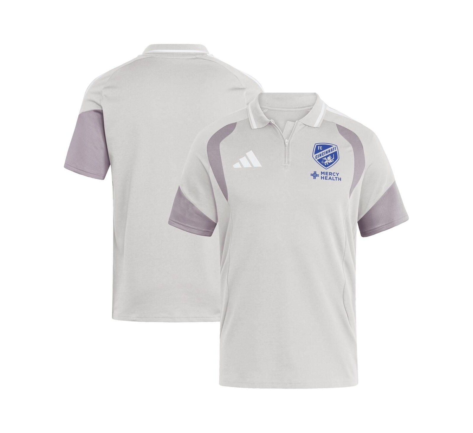 Мужская рубашка-поло Adidas Silver FC Cincinnati 2026 Tiro Competition