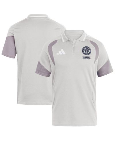 Adidas Мужская поло рубашка Philadelphia Union 2026 Tiro Competition, серебристый цвет