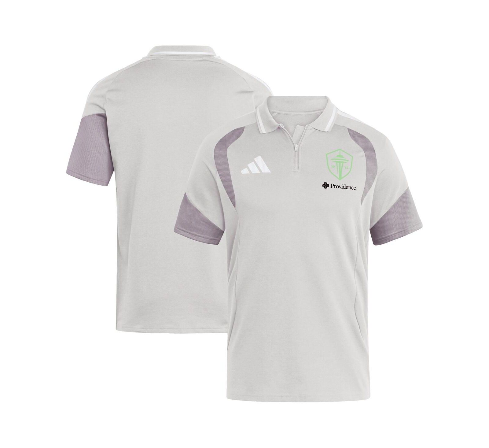 Adidas Men's Silver Seattle Sounders FC 2026 Tiro Competition Polo Shirt