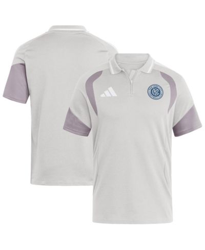 Мужская рубашка-поло Adidas Silver New York City FC 2026 Tiro Competition
