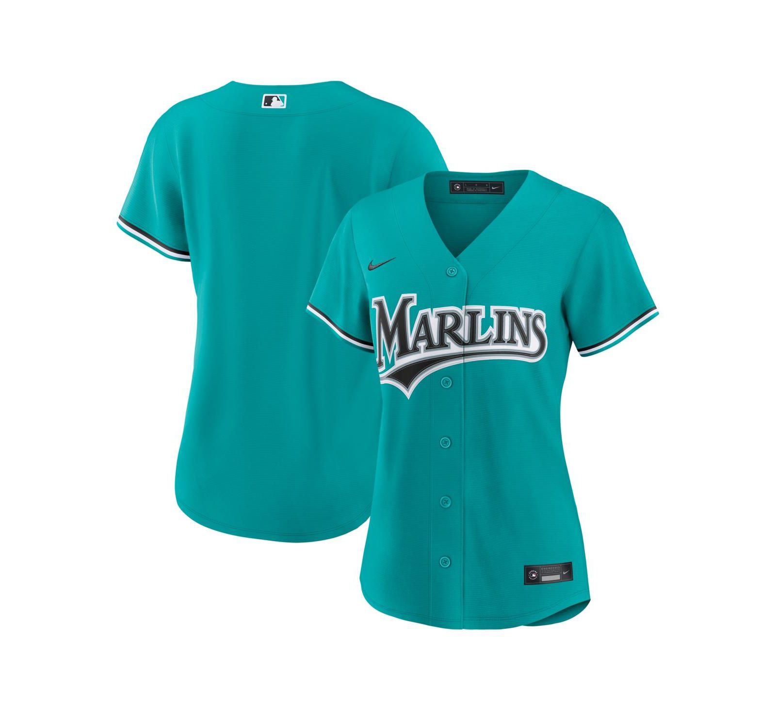 Nike Women's Teal Miami Marlins Alternate Replica Jersey