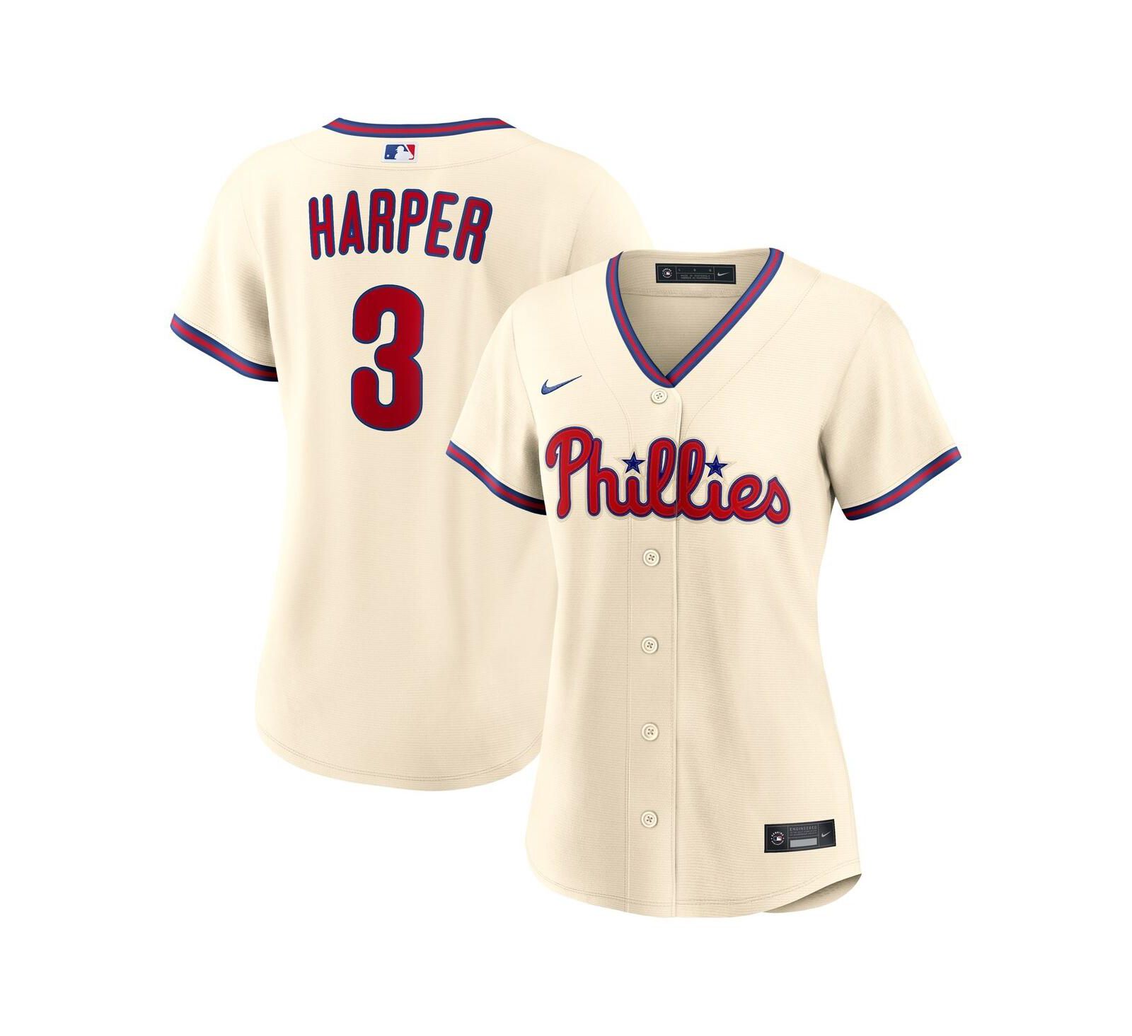 Nike Women's Bryce Harper Cream Philadelphia Phillies Alternate Replica Jersey