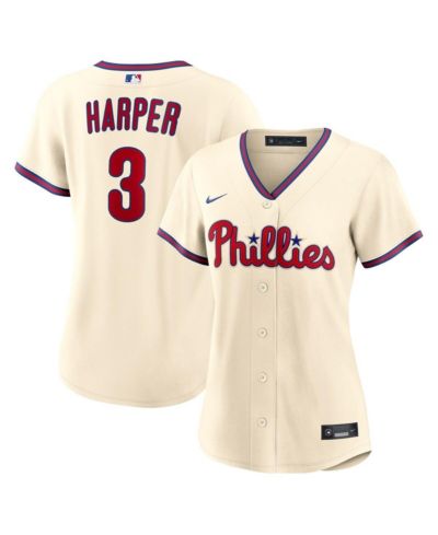 Nike Women's Bryce Harper Cream Philadelphia Phillies Alternate Replica Jersey