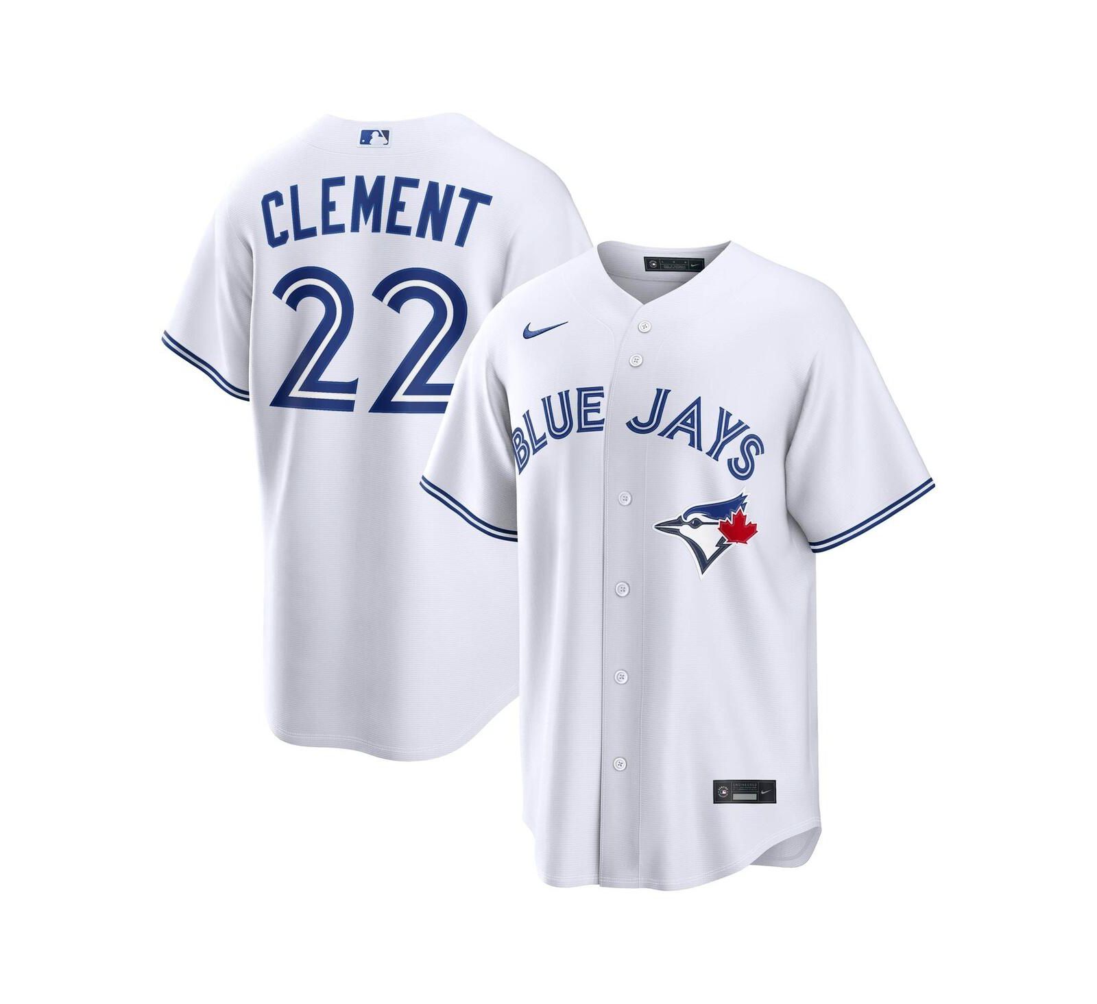 Мужская реплика домашней джерси Nike Toronto Blue Jays с именем Ernie Clement, белая