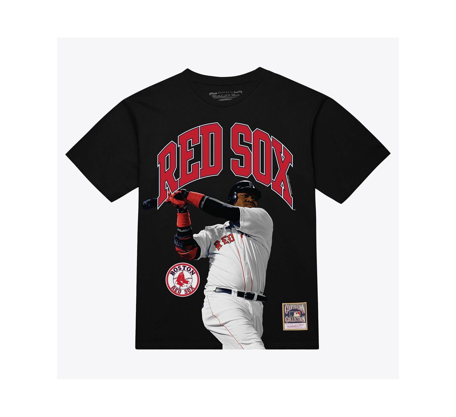 Мужская футболка Mitchell & Ness David Ortiz Black Boston Red Sox Graphic