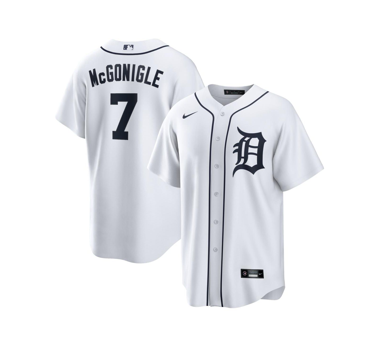 Мужская джерси Nike Kevin McGonigle Detroit Tigers Home Replica белая