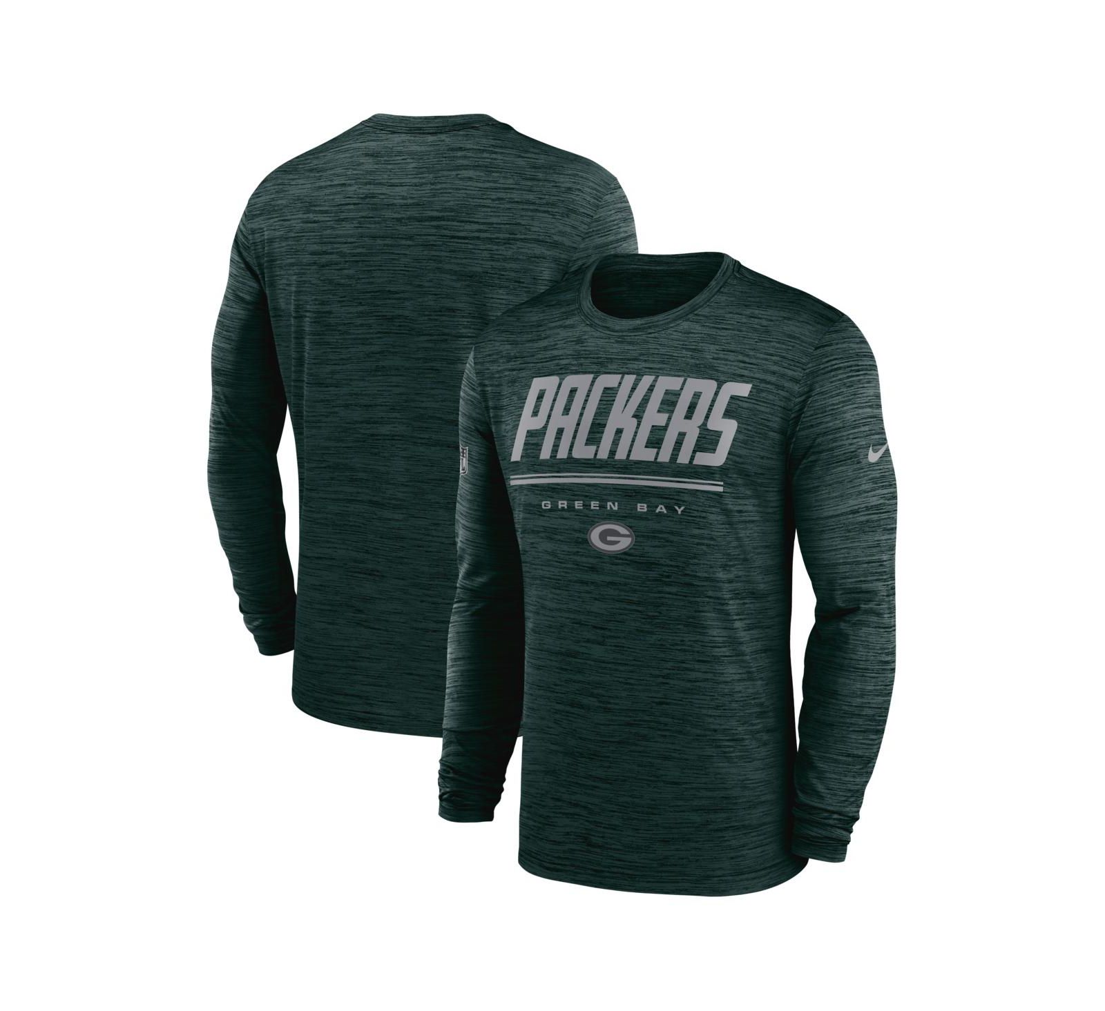 Nike Men's Green  Bay Packers Sideline Offensive Transition Velocity Dri-FIT Long Sleeve T-Shirt
