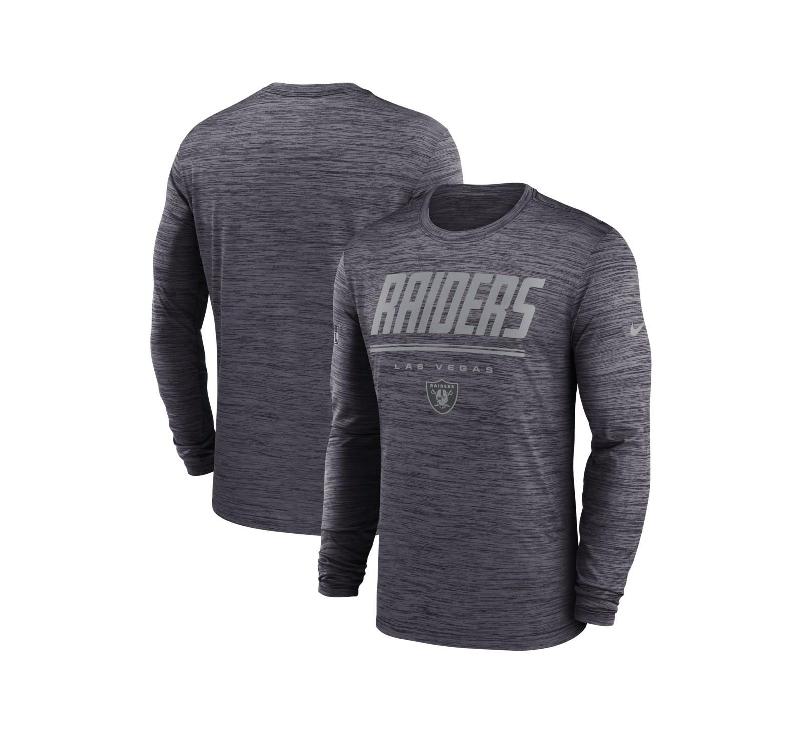 Nike Men's Black Las Vegas Raiders Sideline Offensive Transition Velocity Dri-FIT Long Sleeve T-Shirt