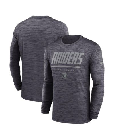 Nike Мужская черная футболка с длинным рукавом Las Vegas Raiders Sideline Offensive Transition Velocity Dri-FIT