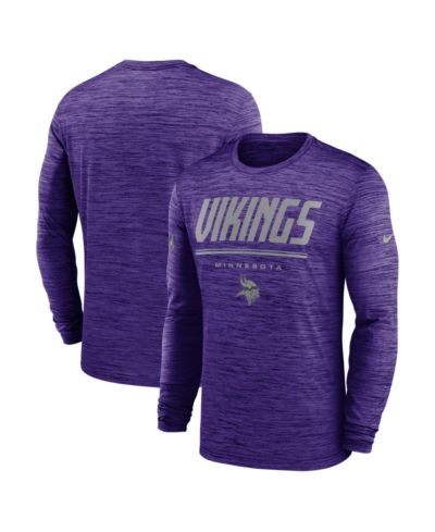 Nike Men's Purple Minnesota Vikings Sideline Offensive Transition Velocity Dri-FIT Long Sleeve T-Shirt