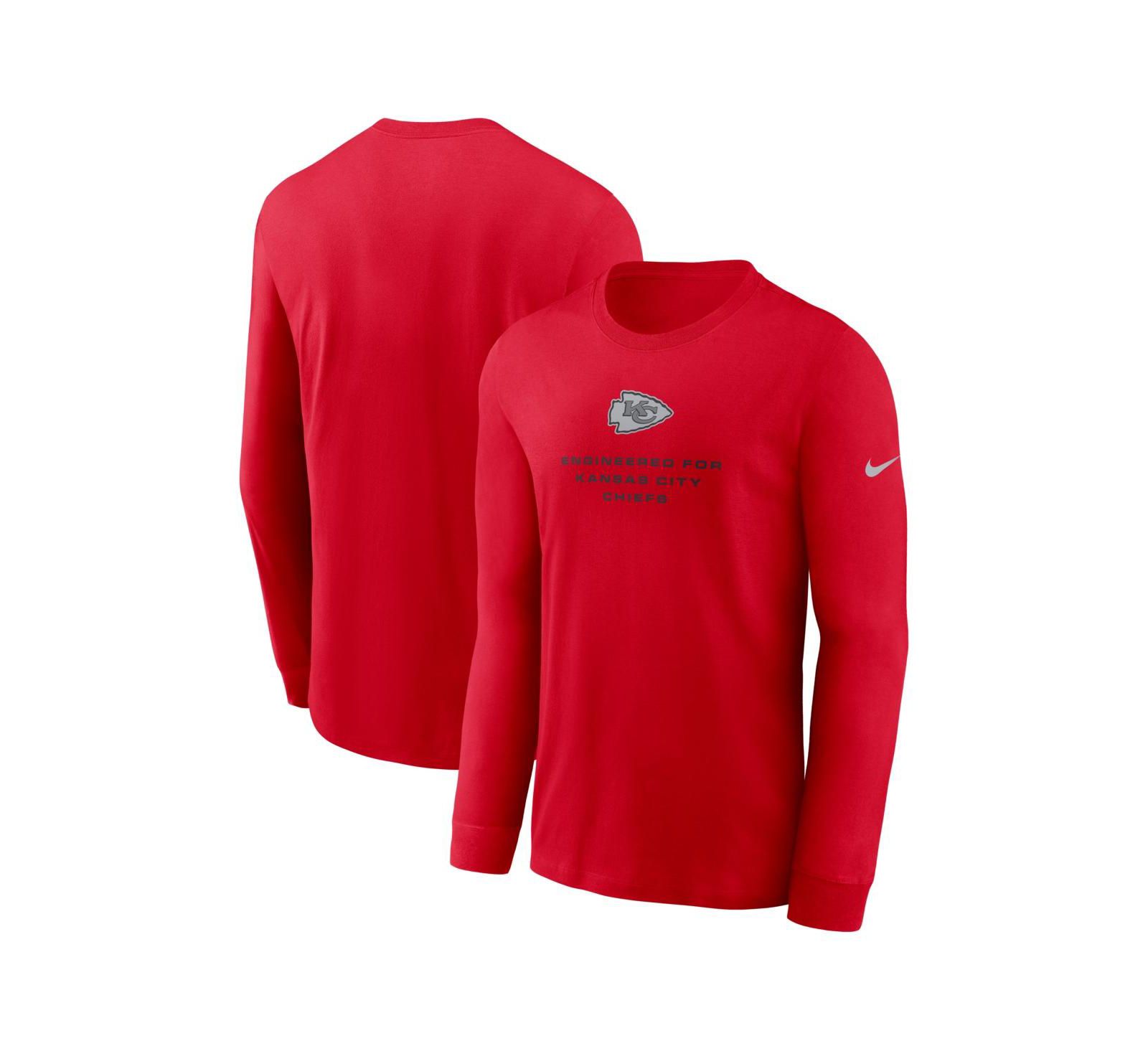Nike Men's Red Kansas City Chiefs Sideline Bold Arch Star Dri-FIT Long Sleeve T-Shirt