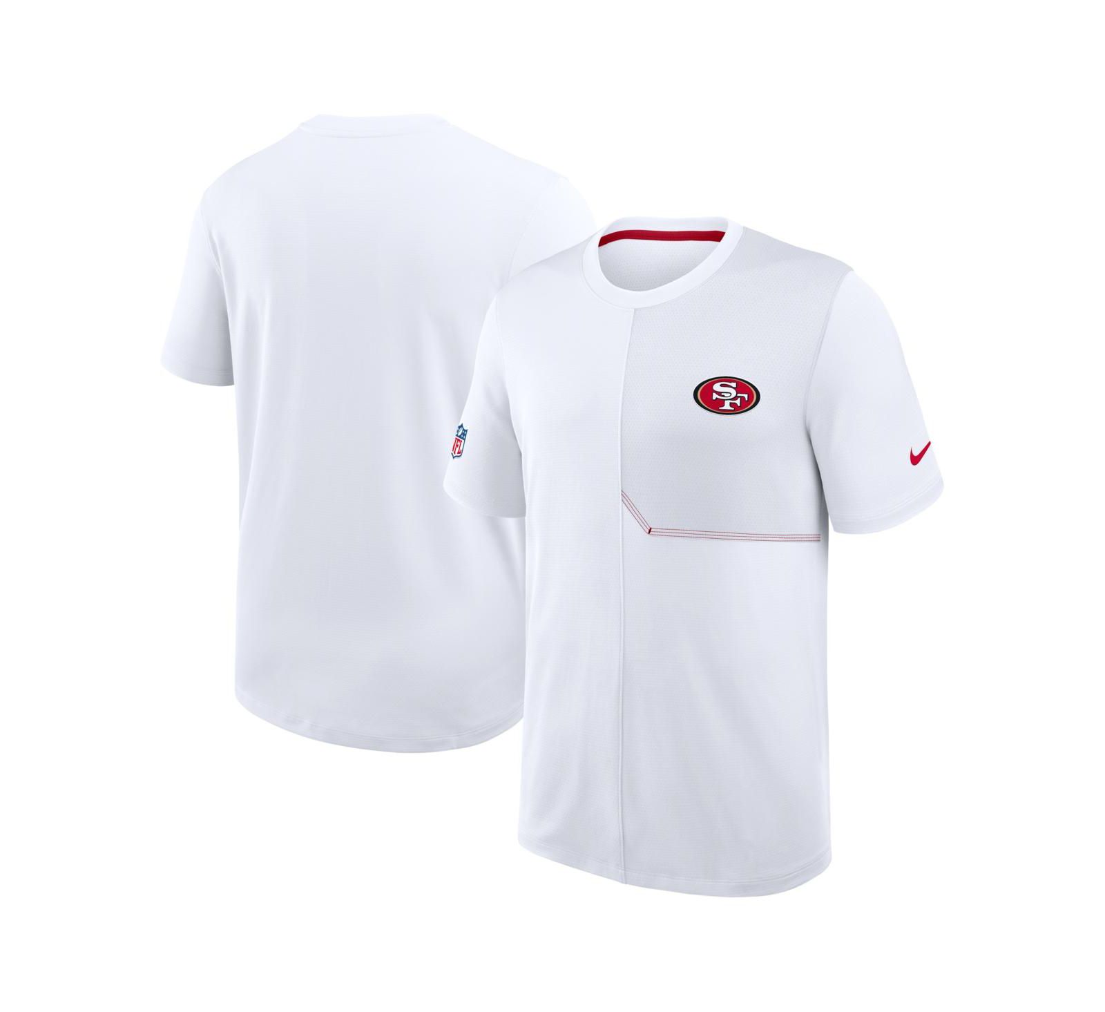 Nike Men's White San Francisco 49ers Sideline UV Dri-FIT Coaches T-Shirt