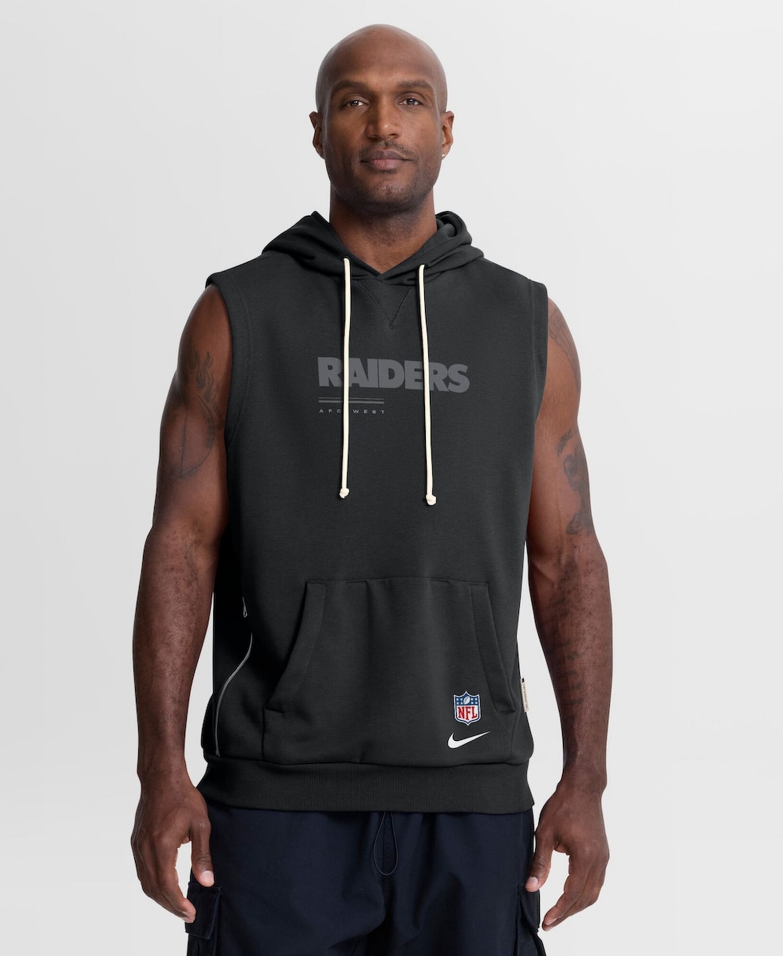Nike Men's Black Las Vegas Raiders Sideline Standard Issue Dri-FIT Sleeveless Hoodie