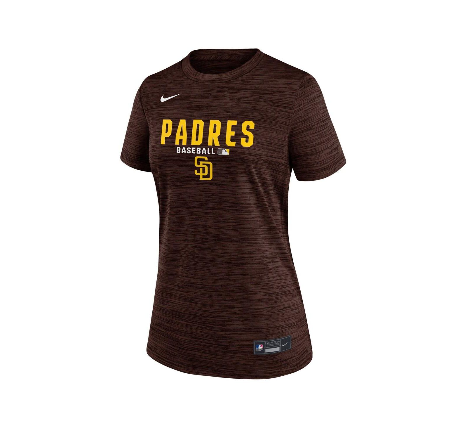 Nike Women's Brown San Diego Padres Authentic Collection Velocity Dri-FIT T-Shirt