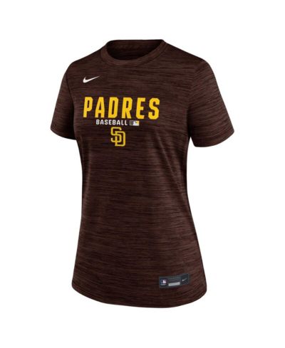 Женская футболка Nike Brown San Diego Padres Authentic Collection Velocity Dri-FIT