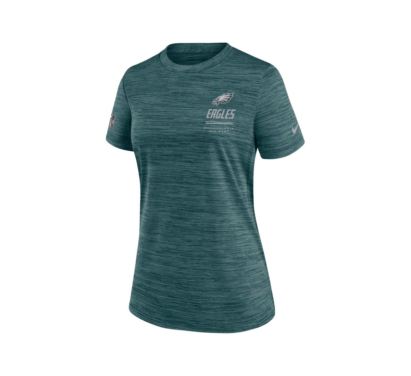 Nike Women's Midnight Green Philadelphia Eagles Sideline Velocity Dri-FIT T-Shirt