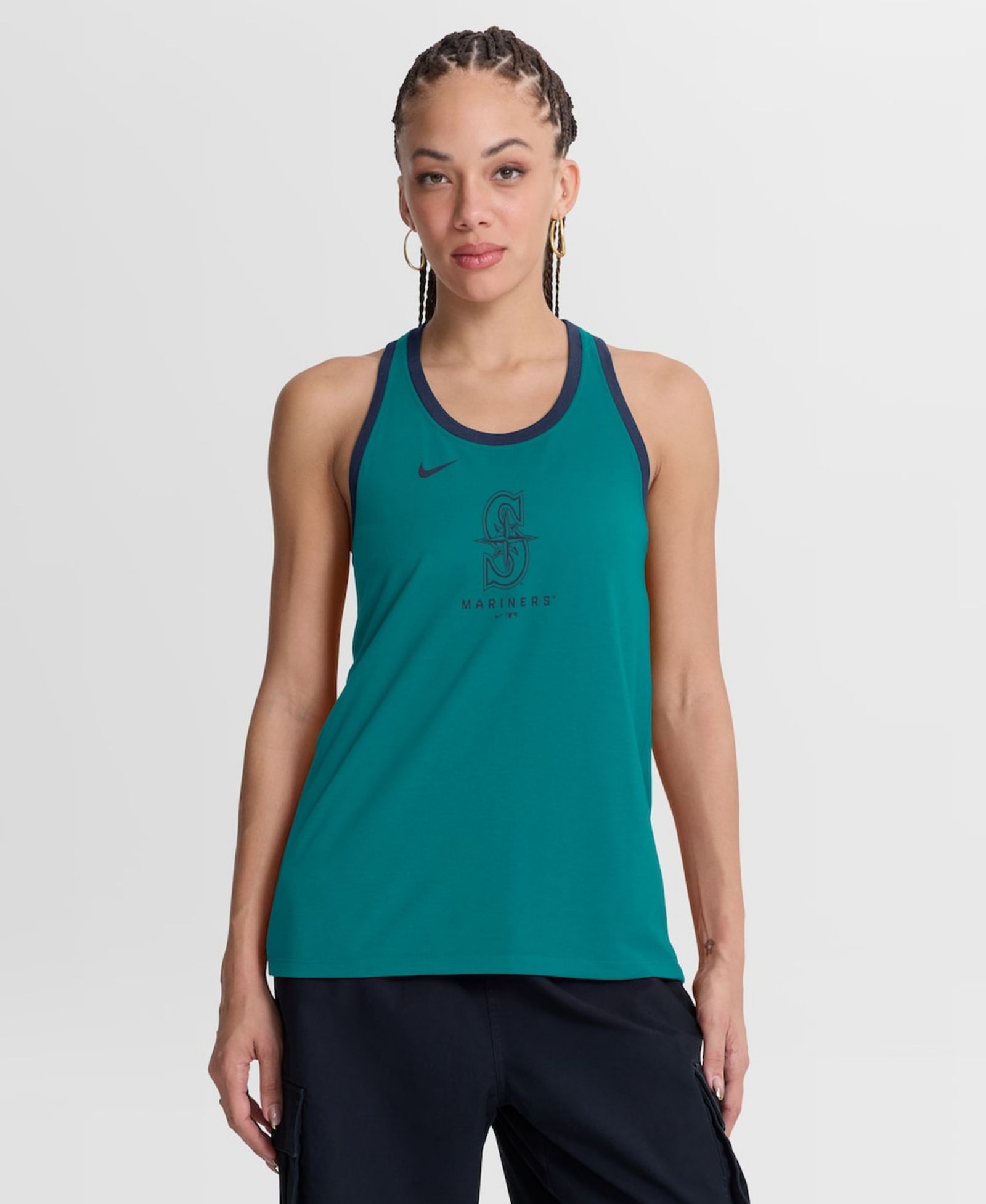 Nike Women's Teal Seattle Mariners Tri-Blend Dri-FIT Racerback Tank Top