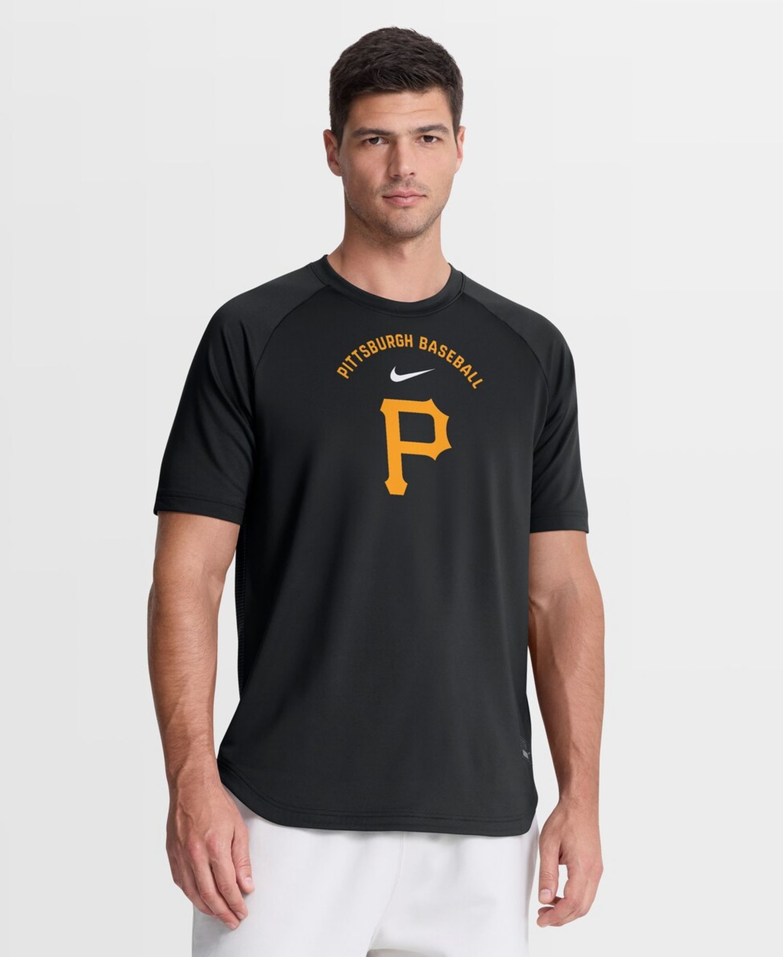 Мужская футболка Nike Black Pittsburgh Pirates Authentic Collection Batting Practice Pre-Game Raglan Dri-FIT
