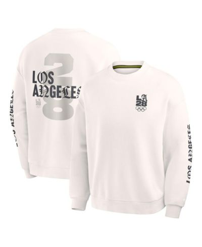 Fanatics Men's Cream LA28 Summer Olympics Oversized Type Play Multi Sweatshirt