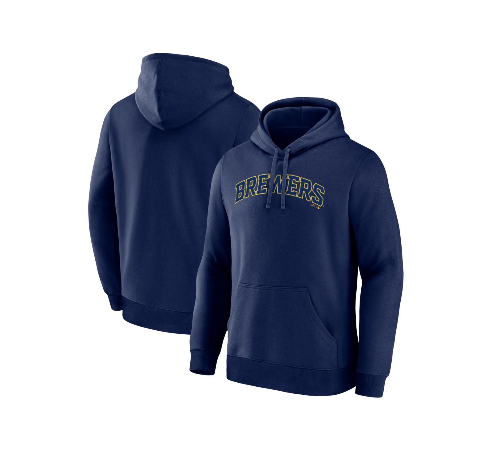 Logo Athletic Мужское худи Navy Milwaukee Brewers Wordmark
