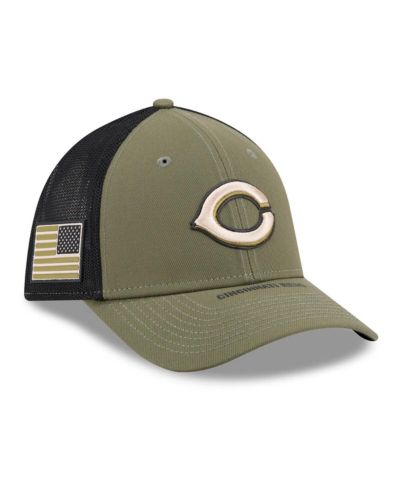 New Era Men's Olive Cincinnati Reds 2026 Armed Forces Day 39THIRTY M-Crown Flex Hat