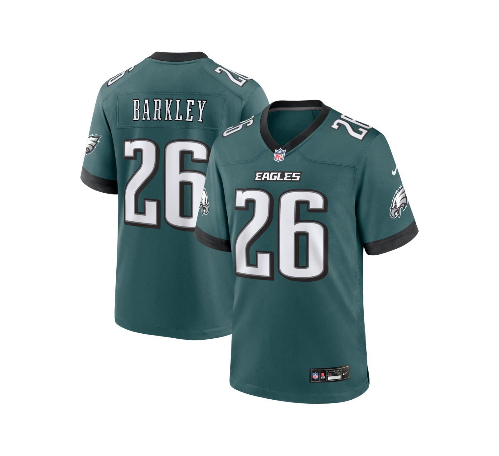 Nike Men's Saquon Barkley Midnight Green Philadelphia Eagles Team Game Jersey