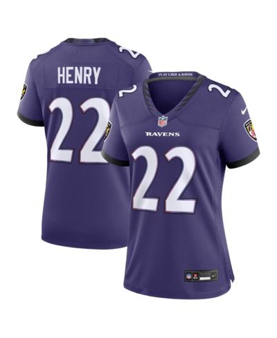 Женская игровая джерси Nike Baltimore Ravens Derrick Henry, фиолетовая