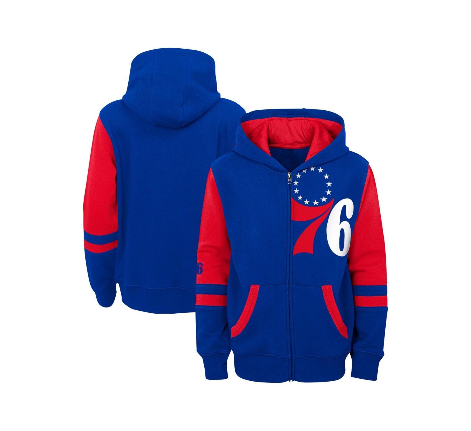 Детская толстовка Outerstuff Royal Philadelphia 76ers Full-Zip