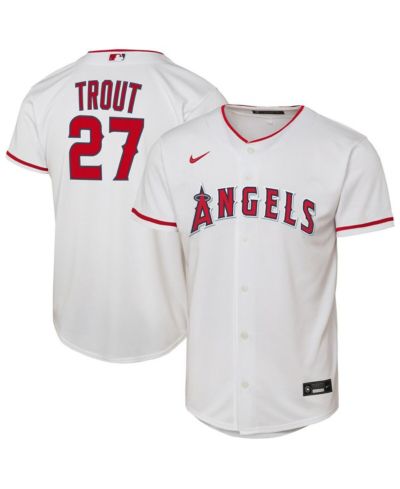 Nike Big Boys and Girls Mike Trout White Los Angeles Angels Home Replica Player Jersey