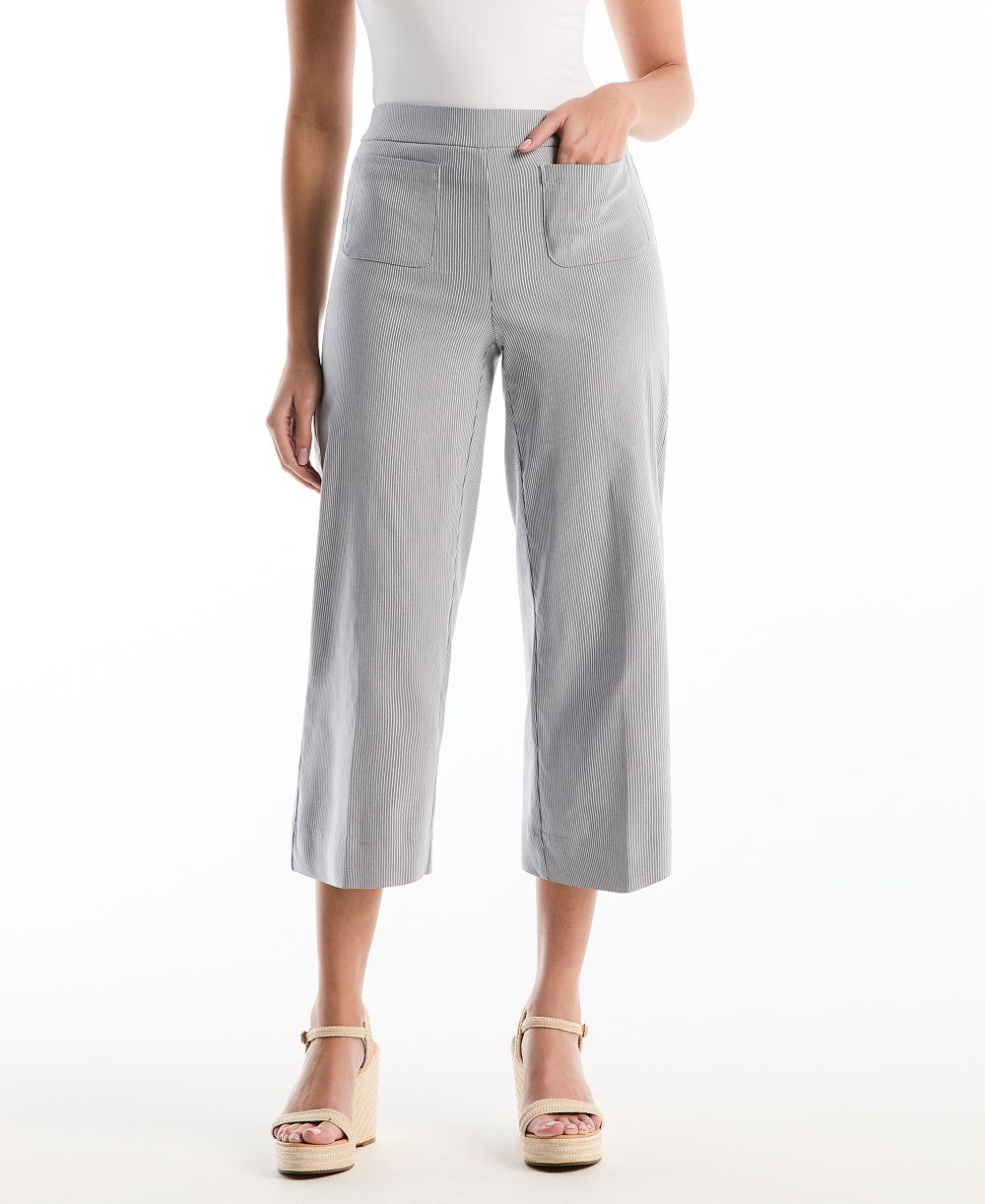 Женские широкие брюки Rafaella Petite Striped Patch Pocket