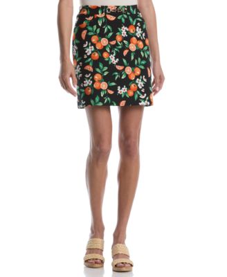 Шорты-бермуды Rafaella Petite Orange Print Horse Bit Belted Skort
