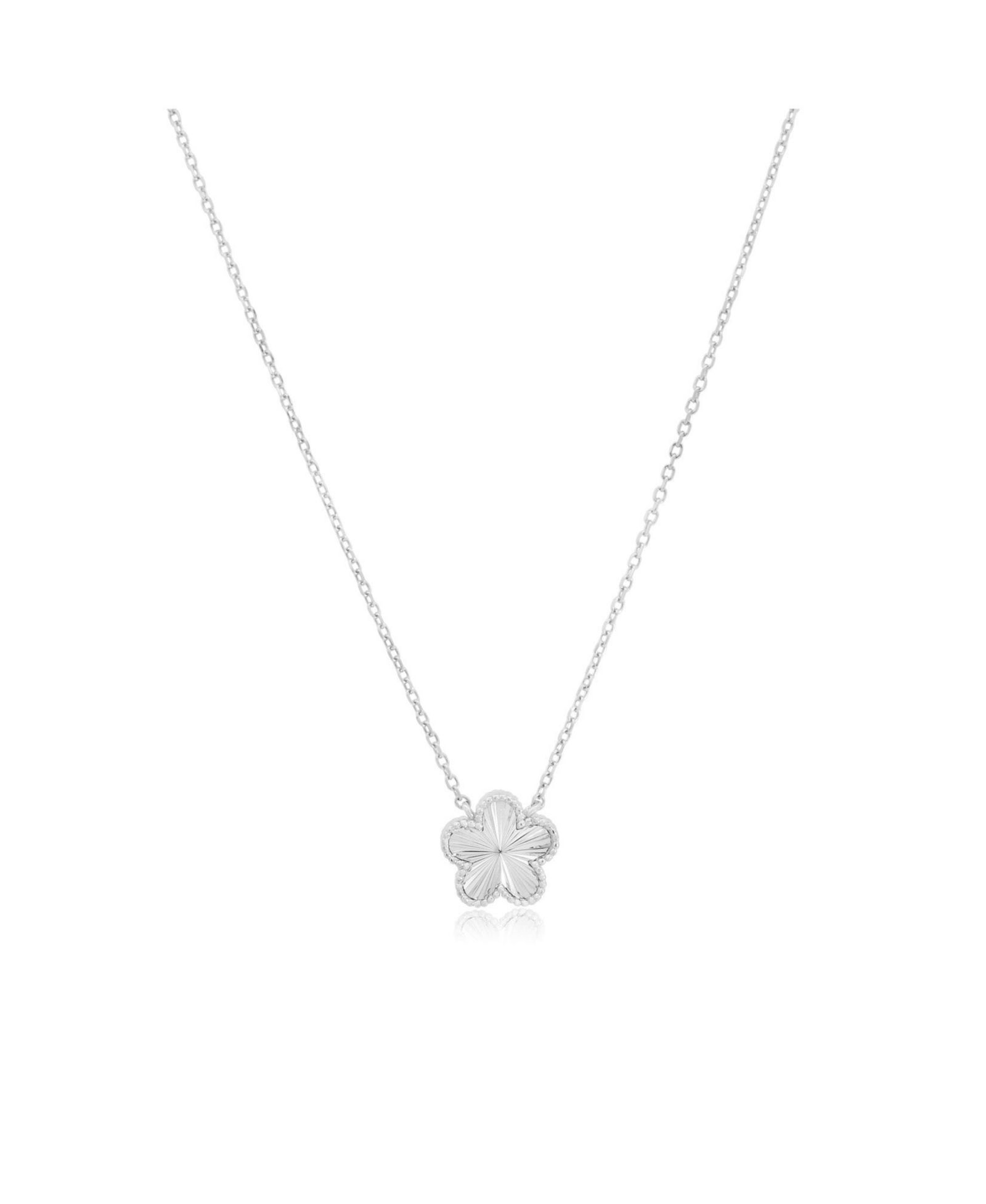 The Lovery Ожерелье Fluted Single Flower из стерлингового серебра