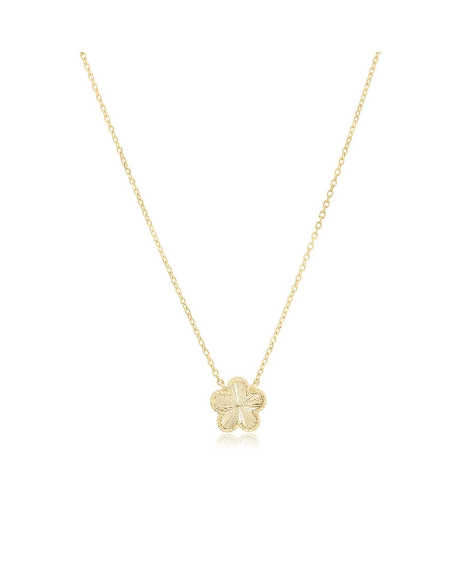 The Lovery Ожерелье с одним цветком Fluted, позолоченное серебро 14K