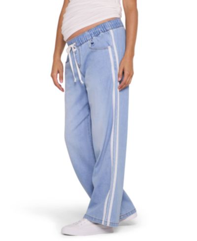 Motherhood Maternity Женские широкие брюки с завязками Drawstring Pull On Wide Leg Pant